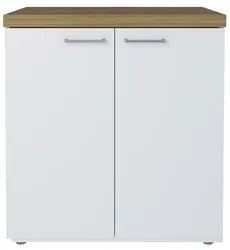 Conjunto Escritório Home Office 4 Peças Sharp A06 Olmo/Branco - Mpozen
