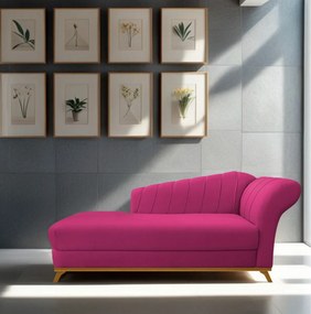 Recamier Vanessa 140cm Lado Esquerdo Suede Pink - ADJ Decor