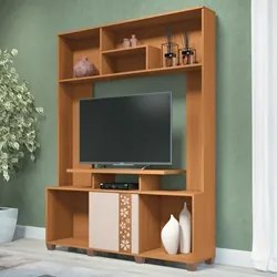 Estante Para TV 47 Pol. 136cm Milys H01 Off White/Cinamomo - Mpozenato