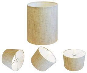 Cúpula em tecido cilíndrica abajur luminária cp-2009 13x15cm rustico bege
