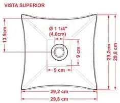 Cuba Pia de Apoio para Banheiro Quadrada Luxo 30 C08 Preto - Mpozenato