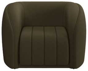 Poltrona Decorativa Sala de Estar Adam Veludo Marrom G45 - Gran Belo