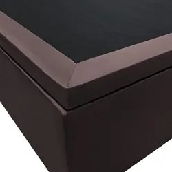 Base Box Baú para Cama Viúva 128x188cm Liz S05 Sintético Marrom - Mpoz