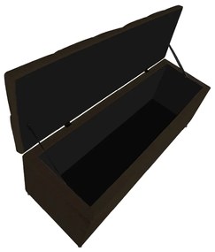 Calçadeira Estofada Liverpool 90 cm Solteiro Corano Marrom - ADJ Decor