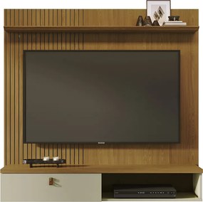 Painel TV 55 Pol 141cm Bancada Suspensa para Sala Seluna Cumaru/Opala M20 - D'Rossi
