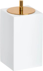 Porta Algodão Resina - Branco - Gold  Branco - Gold