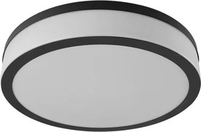 Plafon Sobrepor Redondo Aluminio Santorini - PRETO