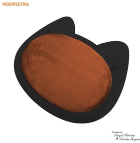 Arranhador de Parede para Gatos B100 Preto/Terracota - Sheep Estofados - Preto