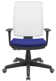 Cadeira Office Brizza Tela Branca Assento Aero Preto RelaxPlax Base Standard 120cm - 63886 Sun House