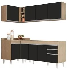 Armário de Cozinha Modulado de Canto Direito 4 Peças CP40 Balcão sem T