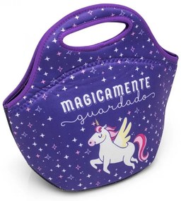 Lancheira Bolsa Unicórnio - Roxo