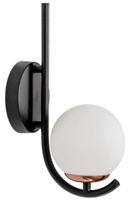 Arandela Astral 18X30X12Cm 1Xg9 Globo Ø12Cm - Usina 16947/1 (BT - Branco Texturizado, FOSCO)