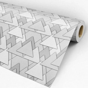 Adesivo geométrico triângulo 3D prata