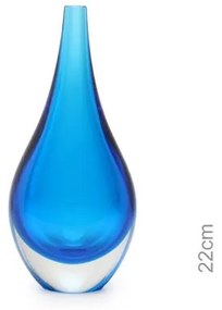 Gota Mini Média Água-marinha Murano Cristais Cadoro