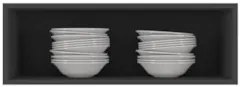 Armário de Cozinha Aéreo 70cm Pérola Z34 Preto              - Mpozenat