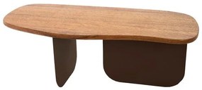 Mesa de Centro Stone GG Cumaru Amarelo Base Marrom - 74096 Sun House