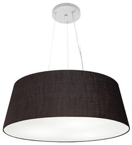 Lustre Pendente Cone Md-4002 Cúpula em Tecido 21/60x50cm Preto - Bivolt