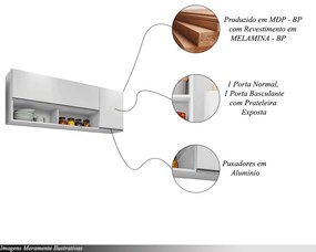 Armário Aéreo Dodoma MDP/BP Branco G96 - Gran Belo