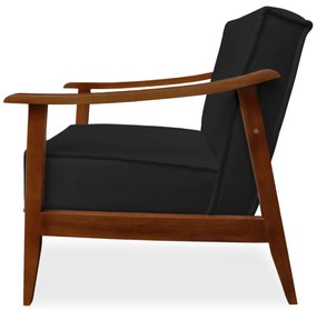 Poltrona Decorativa Vincenzza Veludo Preto