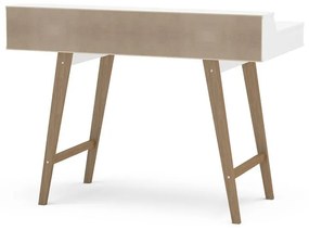 Mesa De Escritório Hannover 1,10m 4 Nichos - Branco