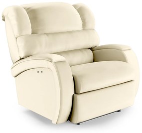 Poltrona do Papai Reclinável Napoli Power Touch Massagem PU FH1 - D'Rossi - Bege