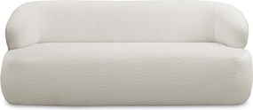 Poltrona Namoradeira 150cm Decorativa Charlote Sala de Estar Pés em Madeira Bouclê Off White G88 - Gran Belo
