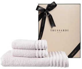 Kit Presente 1 Toalha de Banho + 2 Toalhas de Rosto Trussardi 100% Algodão Imperiale Gelo