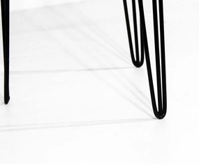 Mesa Lateral Decorativa Sandy Pés Hairpin Legs Preto Tampo Azul