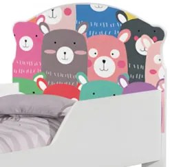 Mini Cama Infantil 148x68cm Com Proteção Lateral Ursinhos K06 - Mpozen