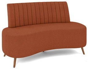 Sofá 2 Lugares Living 160cm Pé Palito Maraú Bouclê K01 - D'Rossi - Mostarda