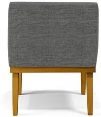 Kit 2 Poltronas Decorativas Vitória W01 Linho Cinza Escuro - Mpozenato
