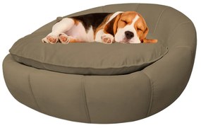 Cama Pet Ariel para Cães e Gatos Almofadada Veludo Cores - Marrom