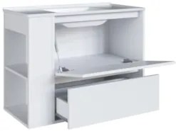 Gabinete de Banheiro 80cm com Lavatório 1 Porta Zeus Branco F10  - Mpo