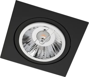 Plafon De Embutir Quadrado Alumínio 1,8x15,7cm Delfi - PRETO