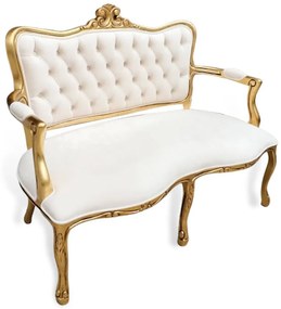 Namoradeira Clássica 2 Lugares Capitonê Design de Luxo Peça Artesanal