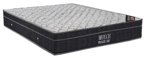 Colchao Airtech Progressive Viuva 128 cm (LARG) Branco Com Lateral Preta - 51985 Sun House