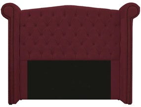 Kit Cabeceira e Calçadeira Veneza 160 cm Queen Size Suede Bordô - ADJ Decor