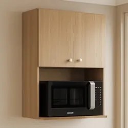 Armário de Cozinha 60cm Com Nicho Micro-ondas Mirella Freijó L01 - Mpo