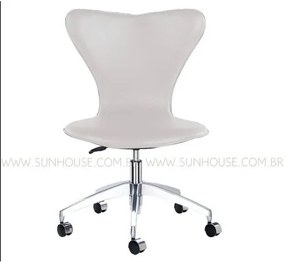 Cadeira Jacobsen Alumino Polido Branco - 12408 Sun House