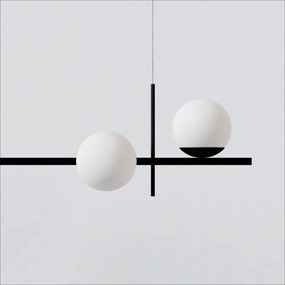Pendente Bloom Retângular 29X26X100Cm Alumínio E Globo Ø12Cm Fosco 4Xg... (CHAMPANHE, FOSCO)