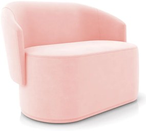 Sofá 2 Lugares Namoradeira Orgânica para Sala Malu Suede M11 - D'Rossi - Rosa Bebê