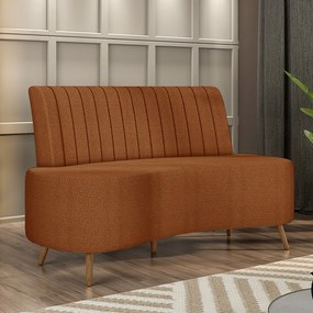 Sofá Living Decorativo 2 Lugares 1,35M Katara Terracota Bouclê G33 - Gran Belo