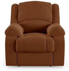 Poltrona do Papai Reclinável Sala de Cinema Madrid Power Elétrica USB Veludo Terracota  G23