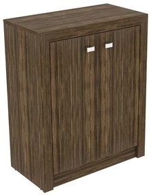 Balcão Escritório Organizador Home Office 2 Portas Nogal