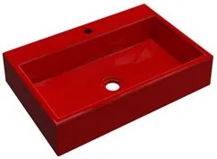 Cuba Pia De Apoio Para Banheiro Retangular Florenza RT55 Vermelho C08