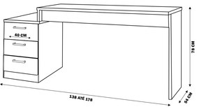 Mesa Gamer PlayerXtreme PRO Preto Texturizado/Amarelo G47 - Gran Belo