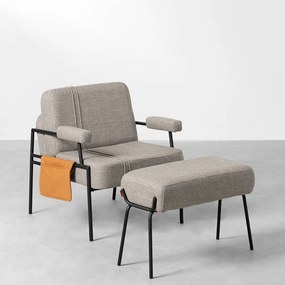 Poltrona e Puff May Tricô - Castor