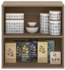 Armário de Cozinha Aéreo 58cm Grace Carvalho Oak/Off White Z44 - Mpoze