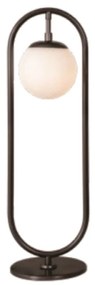 Abajur Elo 16X12X50Cm 01Xg9 Globo Ø12Cm - Usina 50021/1 (FN-F - Fendi Fosco, Branco (Fosco))