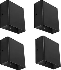 Kit 4 Arandelas Led Abs 3W Ip65 3000K Brick